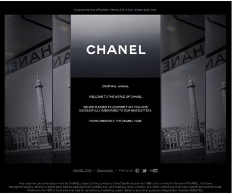 chanel email subscription|Chanel email address.